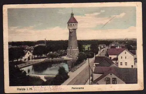 66976 AK Heide Holstein 1915 Wasserturm Teich Straße