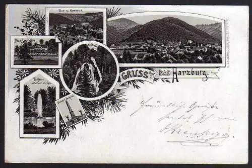67089 AK Bad Harzburg Litho 1897 N. Sennhütte Bismarck