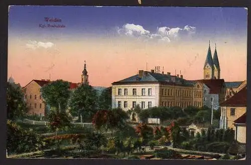 68307 AK Weiden Kgl. Realschule 1917