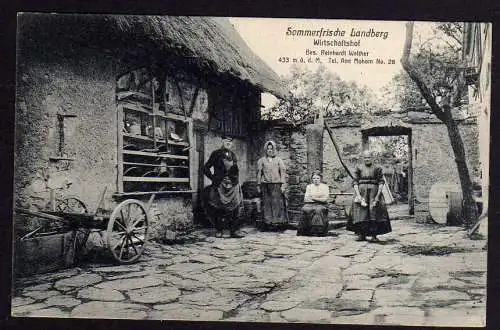 70840 AK Mohorn Landberg Bauern Wirtschaftshof um 1920