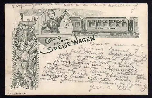 71743 AK Deutsche Eisenbahn-Speisewagen Gesellschaft 1899