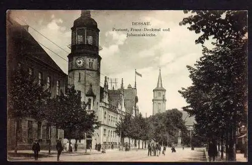 72114 AK Dessau Postamt Franz Denkmal Johanniskirche