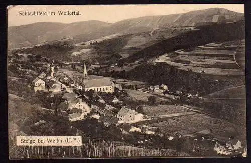 72661 AK Steige bei Weiler U.-E. Schlachtfeld im Weilertal Feldpost 1915