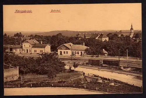 74277 AK Bahnhof Königsbrück Staatsbahn