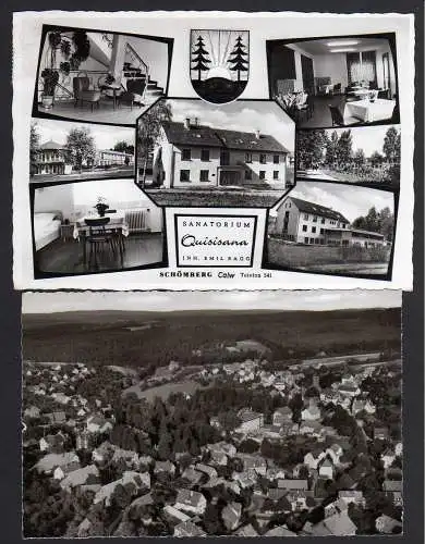 74684 2 AK Schömberg Calw Sanatorium Quisiana Schwarzwald