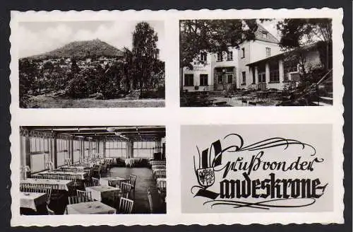 74686 AK HO Gaststätte Landeskrone Görlitz 1963 mit Innenansicht
