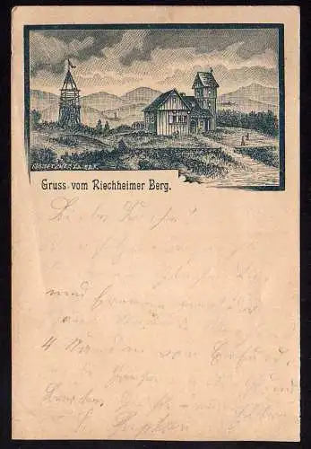 77199 AK Riechheimer Berg bei Erfurt 1897 Vorläufer Kranichfeld