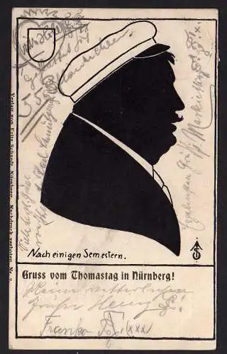 76637 AK Studentika Nürnberg 1904 Thomastag in Nürnberg