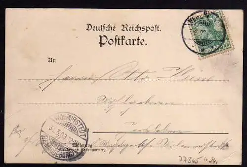 77365 AK Blumenthal Bahnhof Gasthaus Gutshaus 1903