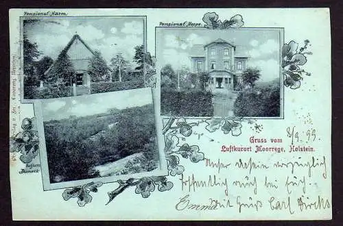 77321 AK Moorrege Holstein Pension Harm Hoppe Schloss Düneck 1899