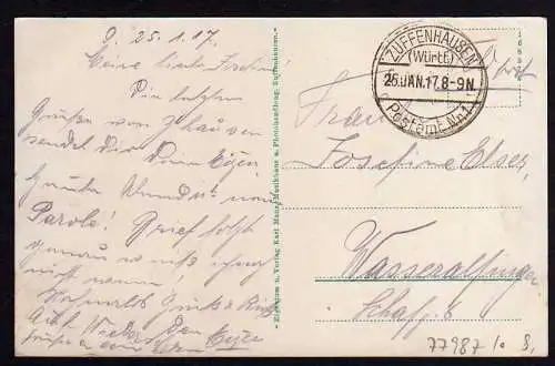77987 AK Zuffenhausen 1917 Feldpost