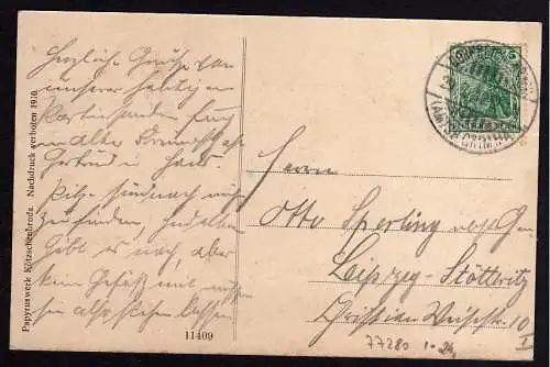 77280 AK Ochsensaal Gasthof Ziegers Restauration Jagdhaus Polter 1912