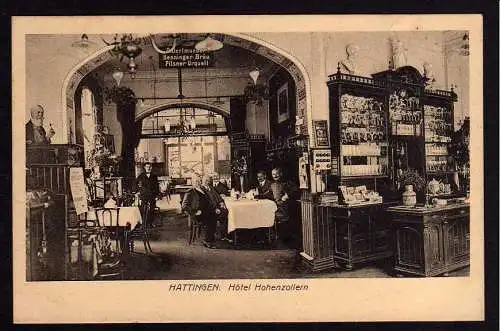 79054 AK Hattingen a. d. Ruhr 1915 Hotel Hohenzollern