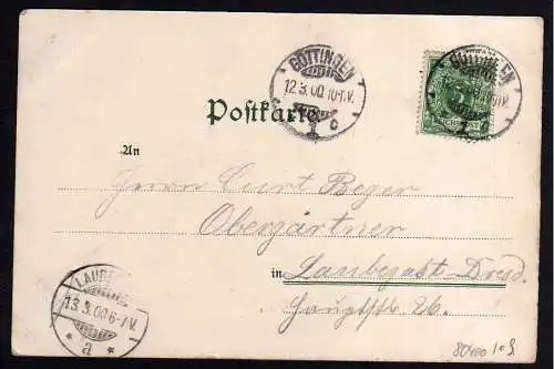 80400 AK Göttingen Weenderstrasse Bismarckturm Rathaus 1900