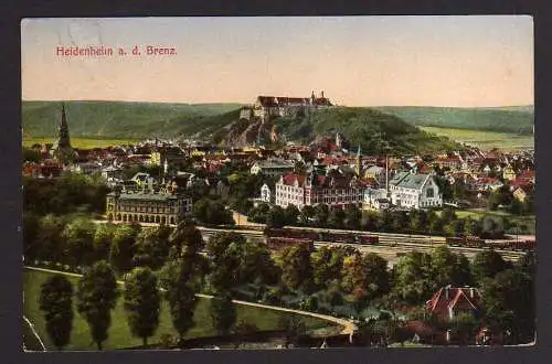 80172 AK Heidenheim an der Brenz 1916 mit Bahnhofsgelände