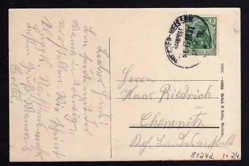 81242 AK Coswig Sa. Post Bahnhof 1916