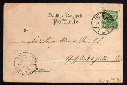81638 AK Buttstädt kaiserl. Postamt Kirche Markt Litho 1897