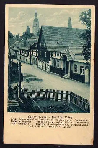 80784 AK Gasthof Ponitz bei Meerane