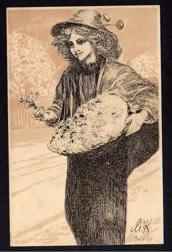 82634 AK Leipzig Margeritentag 1911 Margueritentag Max Klinger Frau