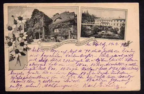 82139 AK Schweissjäger Eichwald bei Dubi Teplitz 1898