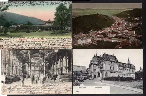 82188 7 AK Karlsbad Cafe Kaiserpark 1901 Etablissement Jägerhaus 1905 ...