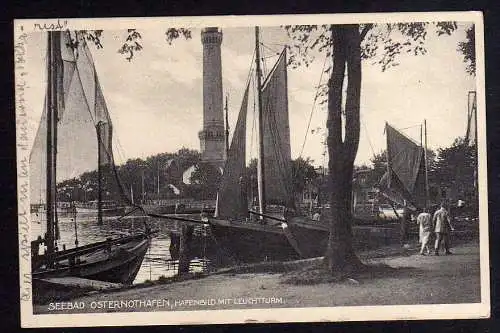83836 AK Swinemünde Osternothafen Hafen Leuchtturm 1928