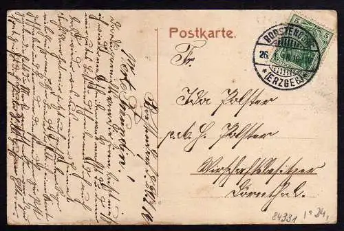 84331 AK Dörnthal bei Sayda Erzg. 1916 Niedere Schule Kirche Obere Schule Pfarrh