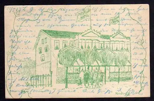 86236 AK Miedzyzdroje Misdroy 1903 Peterson Hotel Künstlerkarte Bahnpost