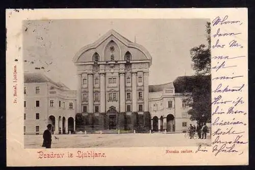 86752 AK Laibach Ljubljana 1898 Dreifaltigkeitskirche Ursulinenkirche Nunska cer