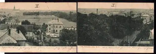 86571 3teilige AK Komotau Panoramakarte 1898