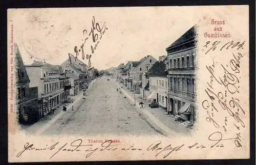 86016 AK Gussew Гусев Gumbinnen Tilsiter Strasse 1904