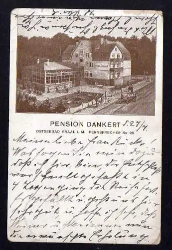 86971 AK Ostsebad Graal Pension Dankert Graal-Müritz um 1930