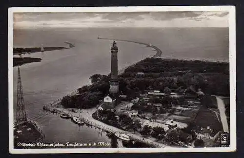 87011 AK Osternothafen Leuchtturm Mole 1937 Luftbild Fliegeraufnahme