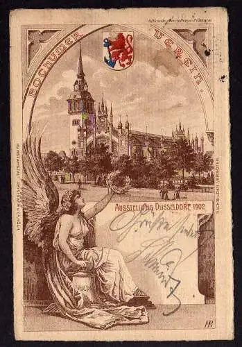 88742 AK Ausstellung Düsseldorf 1902 Bochumer Verein Vignette