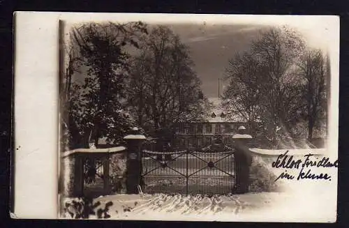 88478 AK Friedland Leine 1919 Fotokarte Winter Schloss im Schnee