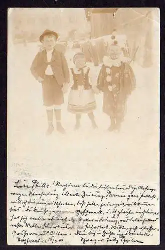 88737 AK Farrnbach Fotokarte 1907 Circus Clown Kind kasper