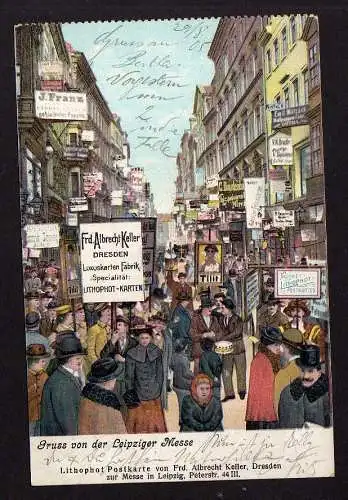 88669 AK Leipzig 1905 Leipziger Messe Reklame Luxuskarten Fabrik Keller Dresden