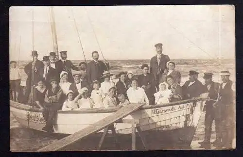 88564 AK Ahlbeck 1913 Fotokarte Boot Deutschland