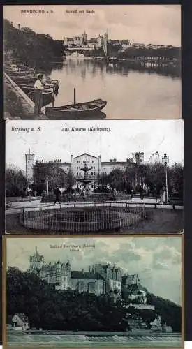 88053 3 AK Bernburg Saale Schloss Alte Kaserne Karlsplatz