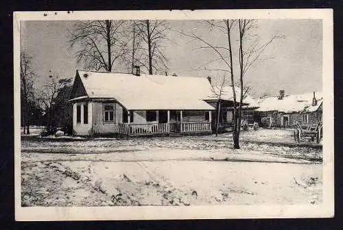 88110 AK Posen 1917 1. Weltkrieg Gehöft in Russland im Winter Schnee