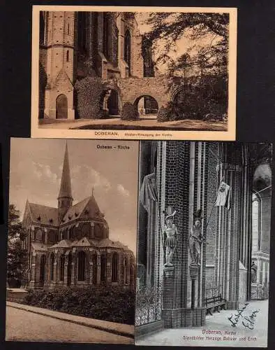88888 7 AK Doberan Kirche 1916 Standbilder Grosses Triumphkreuz Grabmal