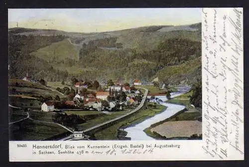 89113 AK Hennersdorf Blick v. Kunnerstein Augustusbad Sachsen 1904
