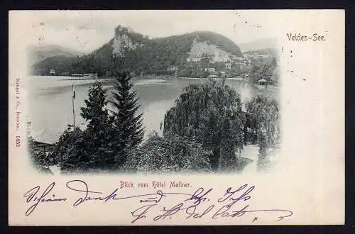 88847 AK Bleder See Veldeser See 1898 Blick vom Hotel Mallner