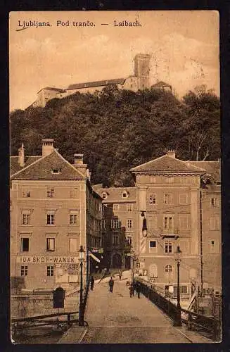 89560 AK Ljubljana Laibach 1917 Zensur Pod tranco