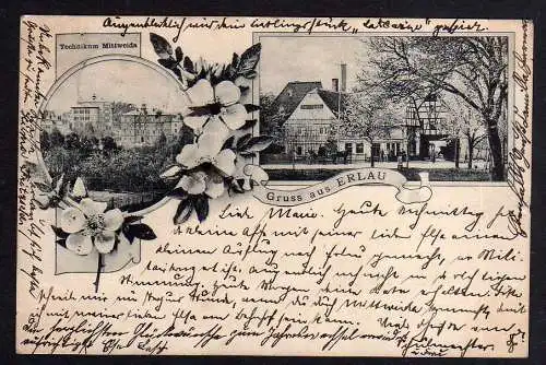 89136 AK Erlau Sachsen 1897 Technikum Mittweida Gasthof Erlau Restaurant