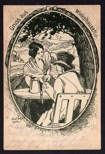 89302 AK Winkelhausen Künstlerkarte 1904 Wermelskirchen oder Duisburg