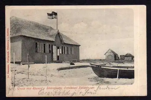 89237 AK Kellenhusen Ostseebad Rüssaus Strandhütte 1902