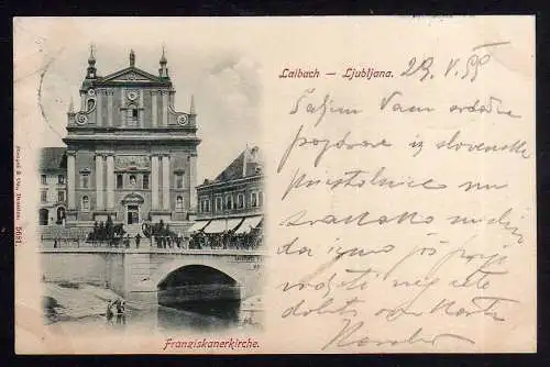 89488 AK Ljubljana Laibach Kirche Franziskanerkirche 1899