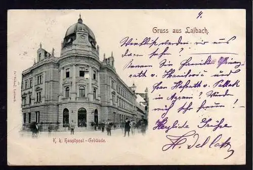 90324 AK Ljubljana Laibach Slowenien K. K. Hauptpost 1898