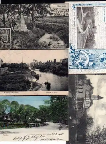 89751 5 AK Hamburg Uhlenhorst Alsterquelle 1904 Rodenbecker Quellental 1909